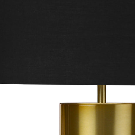Lampe de table en béton noir et or 25 po.