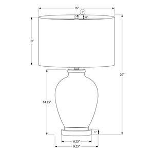 Lampe de table en céramique crème lisse et métal doré 26 po - I 9625