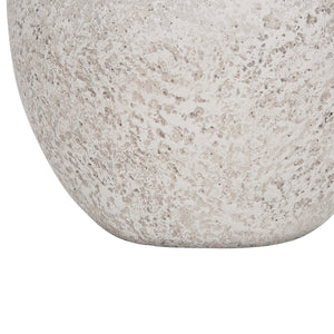 Lampe de table en béton texturé crème en forme d'urne 22 po. - I 9732