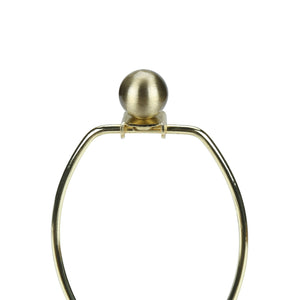 Lampe de table en béton texturé crème en forme d'urne 22 po. - I 9732