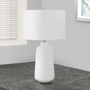 Lampe de table en céramique crème texturée 26 po - I 9716