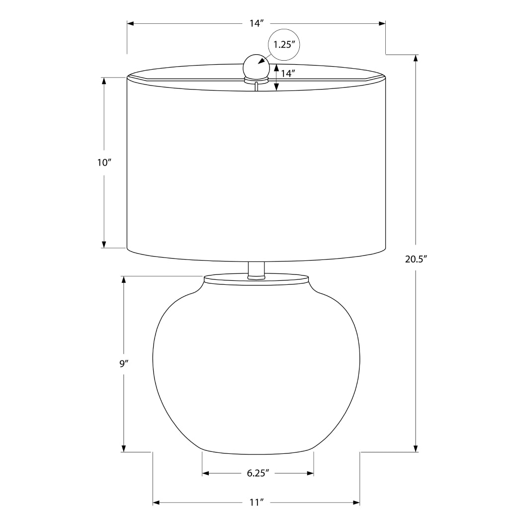 Lampe de table en céramique crème avec des nuances brunes 21 po. - I 9722