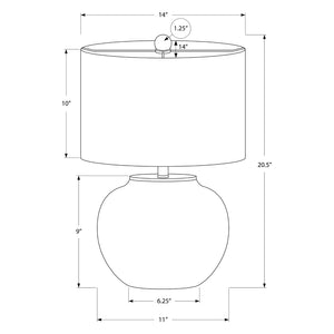 Lampe de table en céramique crème avec des nuances brunes 21 po. - I 9722
