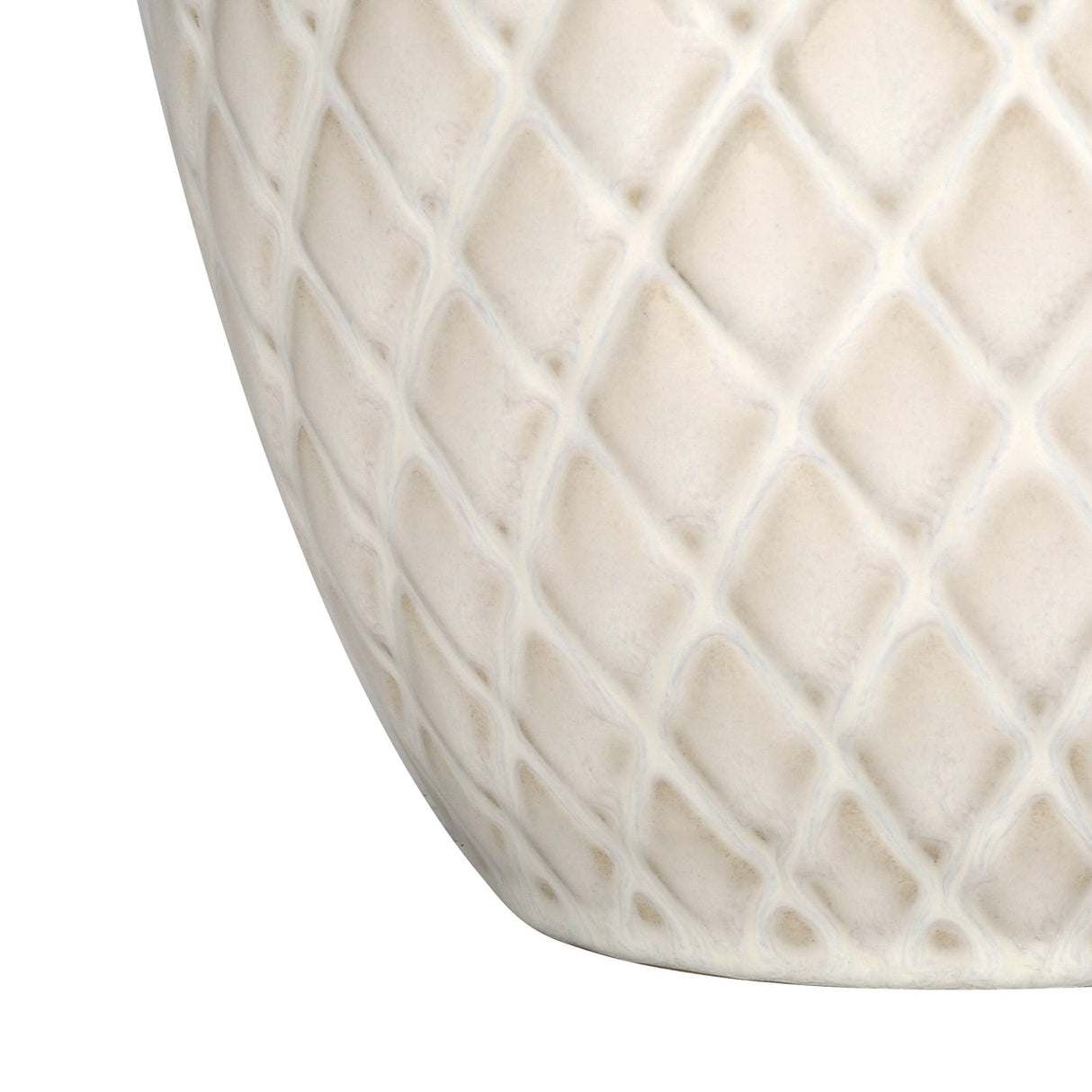 Lampe de table en céramique blanc crème 25 po.