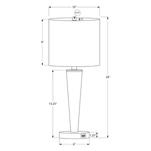 Ensemble de 2 lampes de table en métal avec port USB intégré 24 po - I 9642-9643