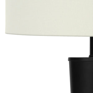 Ensemble de 2 lampes de table en métal noir 24 po.