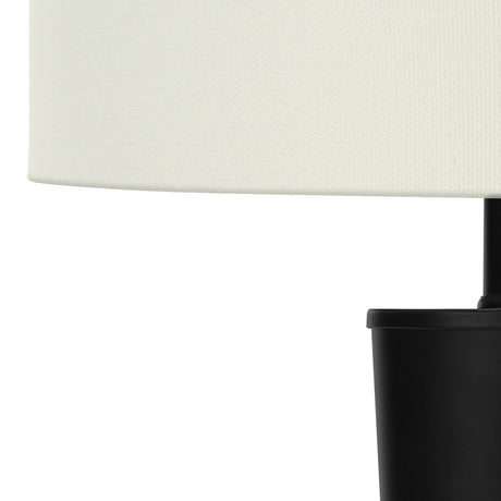 Ensemble de 2 lampes de table en métal noir 24 po.