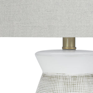 Lampe de table en céramique grise 27 po.