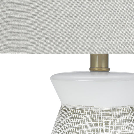 Lampe de table en céramique grise 27 po.
