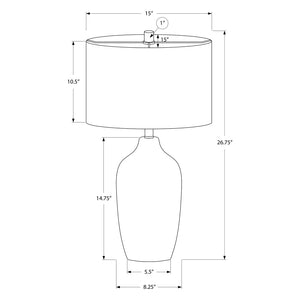 Lampe de table en céramique grise texturée 27 po - I 9709