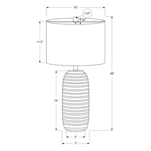 Lampe de table en résine crème texturée 28 po - I 9742