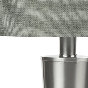 Ensemble de 2 lampes de table en métal argenté