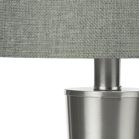 Ensemble de 2 lampes de table en métal argenté
