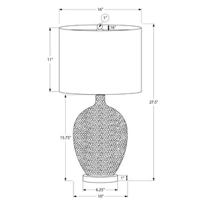 Lampe de table en céramique crème texturée 28 po - I 9607