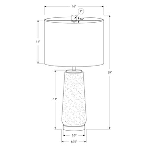 Lampe de table en résine grise texturée 29 po - I 9712