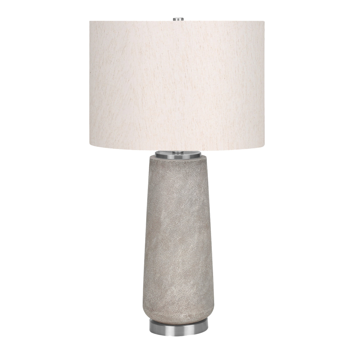 Lampe de table en résine grise 29 po.