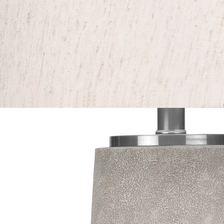 Lampe de table en résine grise 29 po.