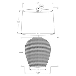 Lampe de table en rotin naturel tressé 25 po - I 9713