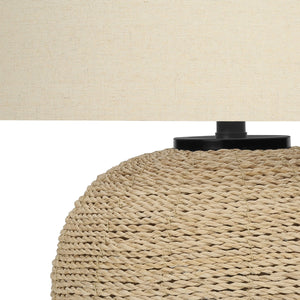 Lampe de table en rotin naturel 25 po.