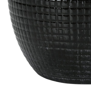Lampe de table en céramique émaillée noire 26 po.