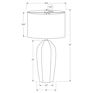 Lampe de table en céramique crème lisse 27 po - I 9731