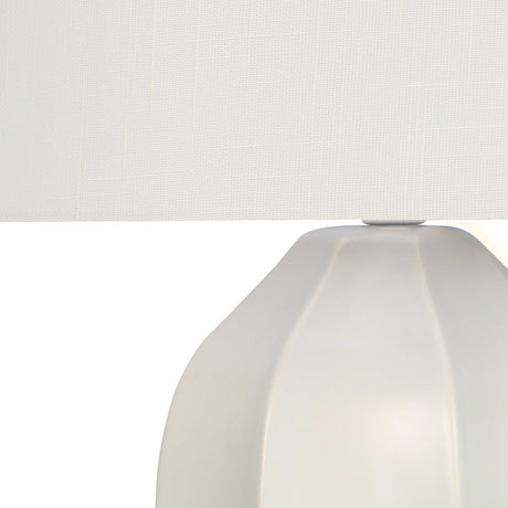 Lampe de table en céramique blanc crème 27 po.