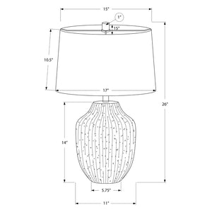 Lampe de table en céramique crème texturée 26 po - I 9719