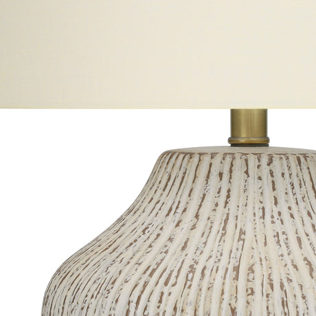 Lampe de table en céramique crème 26 po.