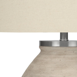 Lampe de table en béton crème 25 po.