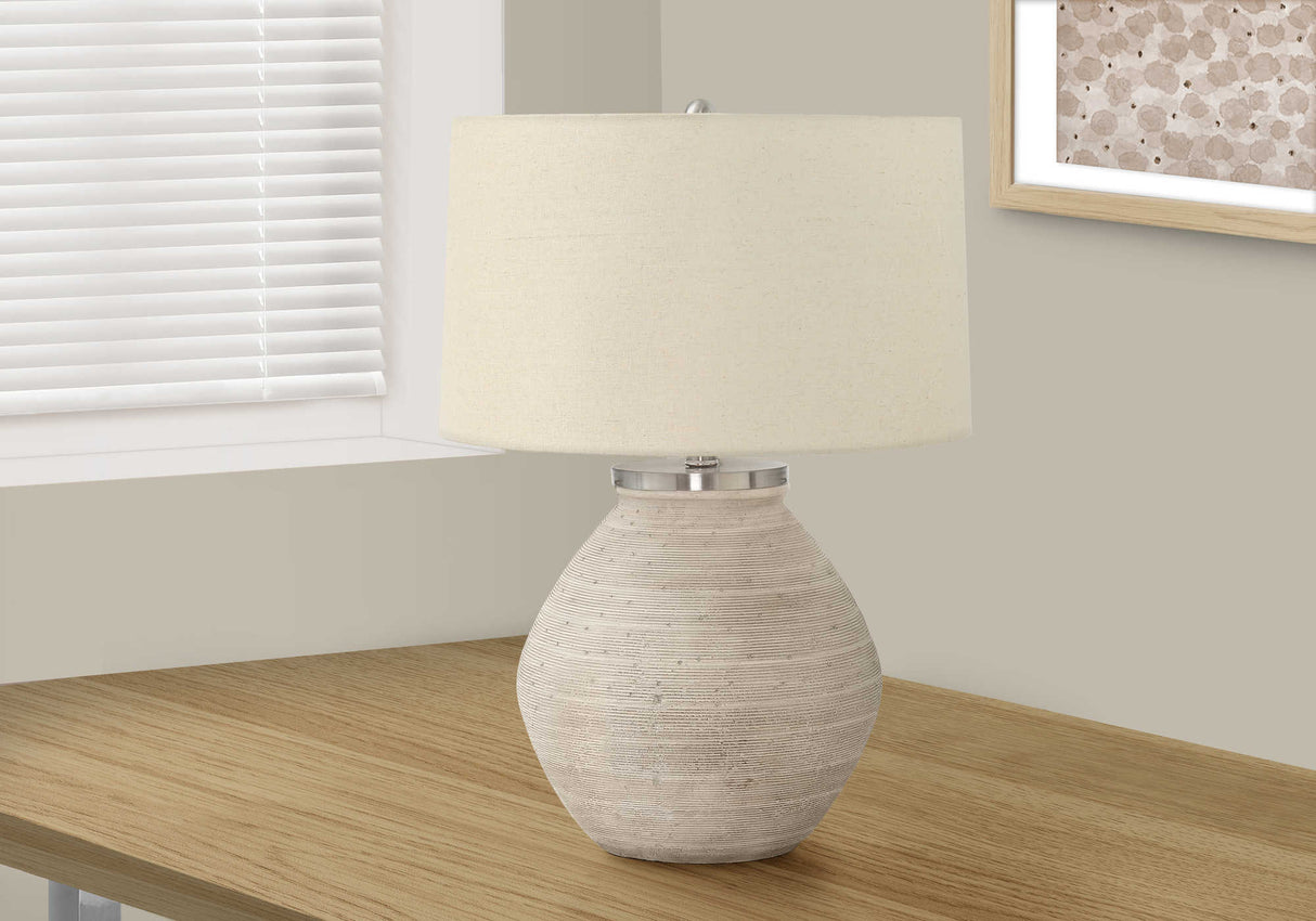 Lampe de table en béton crème 25 po.