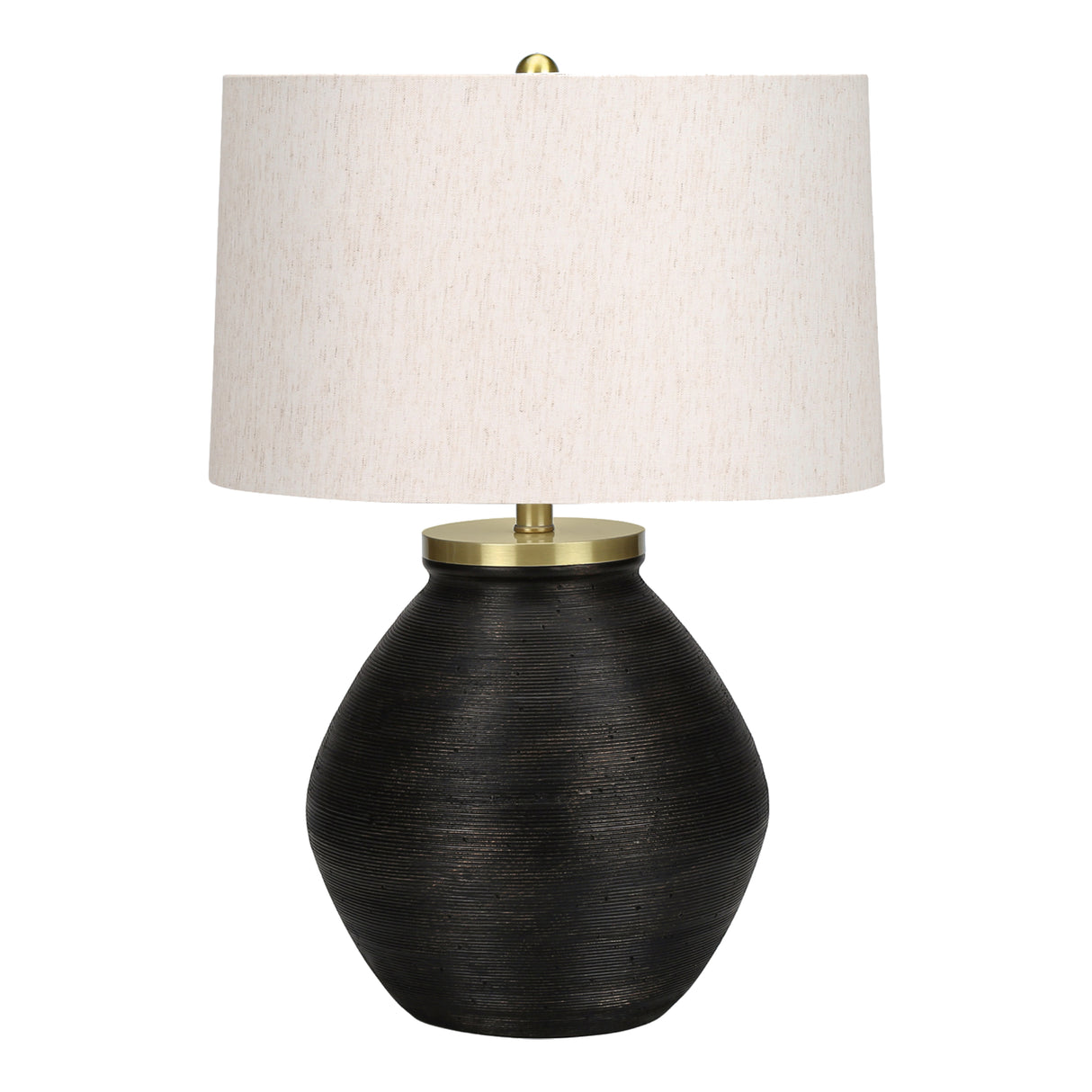 Lampe de table en béton noir 25 po.