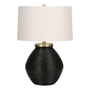 Lampe de table en béton noir 25 po.