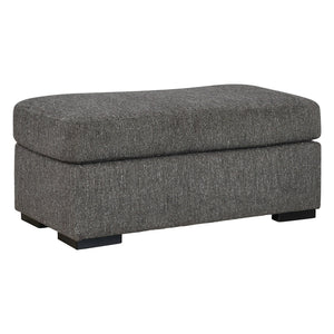 Ottoman en tissu gris étain - Gardiner