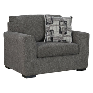 Fauteuil en tissu gris étain surdimensionné - Gardiner