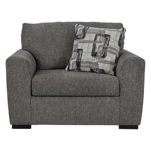 Fauteuil en tissu gris étain surdimensionné - Gardiner