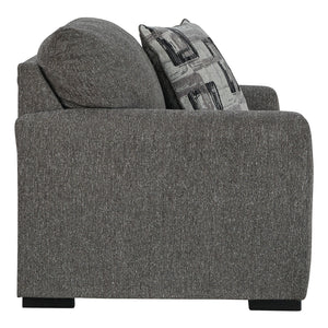 Fauteuil en tissu gris étain surdimensionné - Gardiner