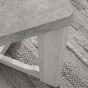 Ensemble de 3 tables en mélamine gris ciment - Garnilly