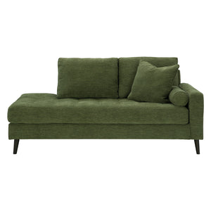 Chaise longue d'angle en tissu avec coussins - Bixler