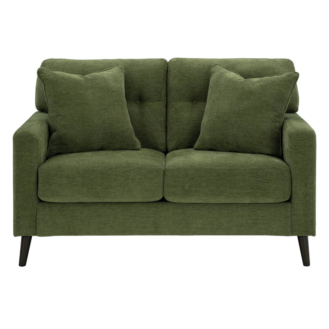Causeuse vert olive en tissu - Bixler