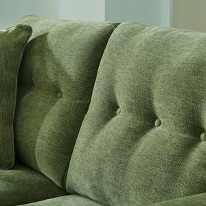 Causeuse vert olive en tissu - Bixler