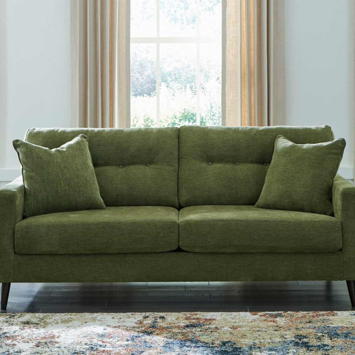 Sofa condo en tissu avec coussins - Bixler