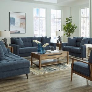 Causeuse bleu marine en tissu - Bixler