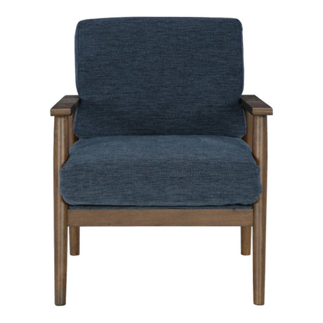 Fauteuil d'appoint en tissu bleu marine - Bixler