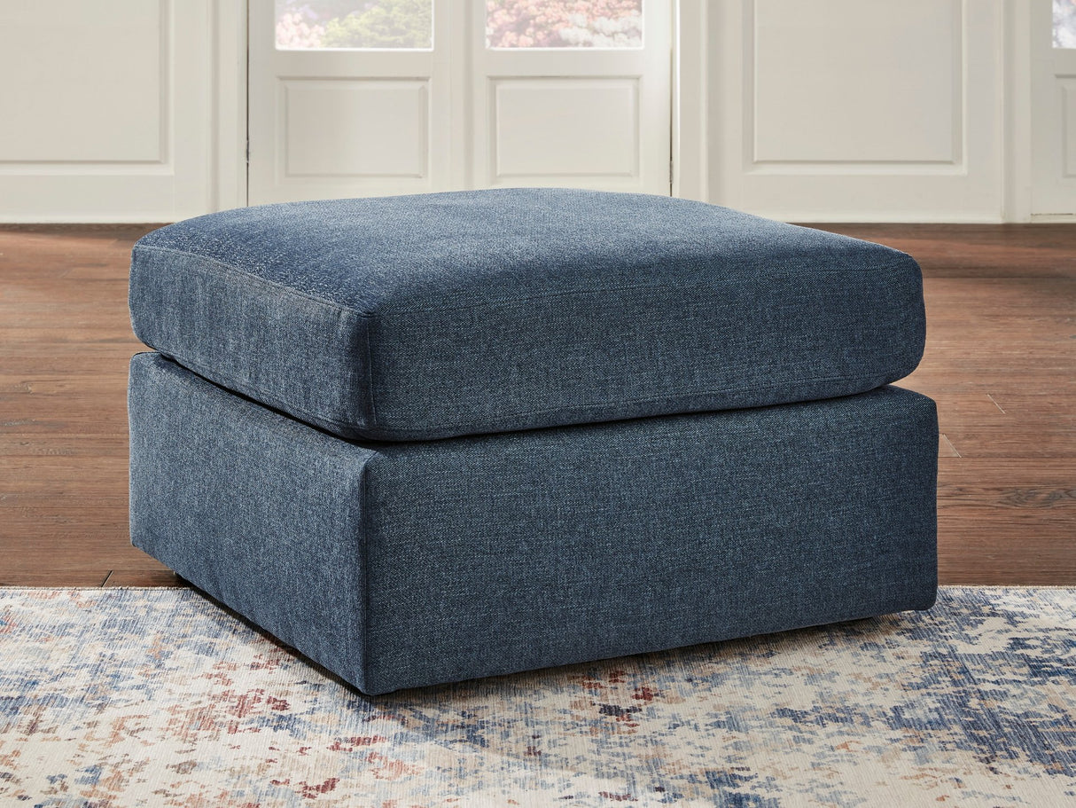 Ottoman surdimensionné Modmax en tissu bleu