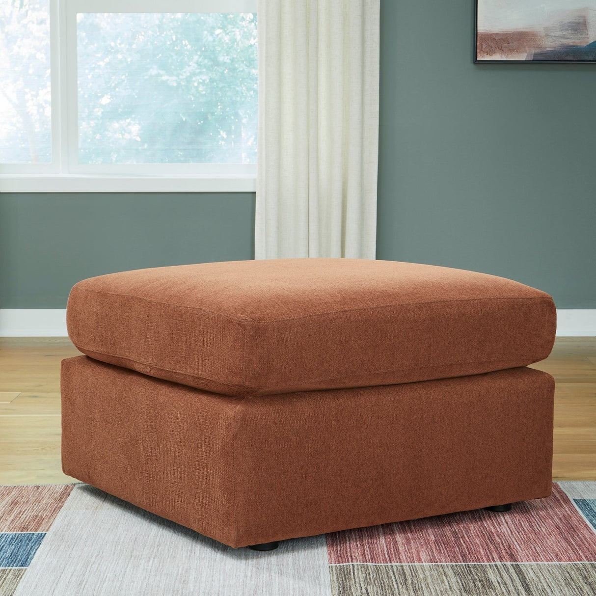 Ottoman surdimensionné Modmax en tissu brun