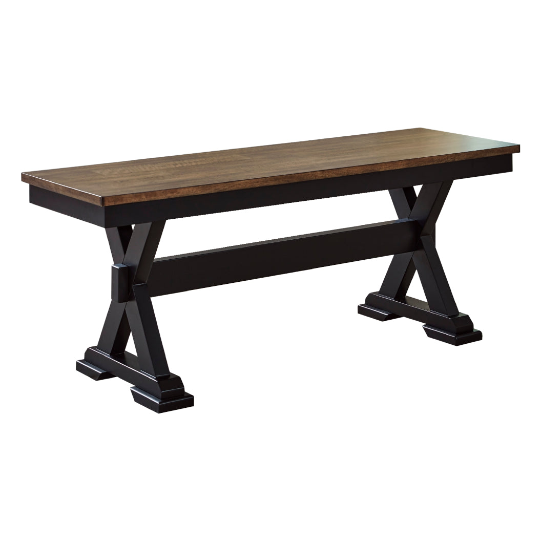 Banc de salle à manger Wildenauer en bois bicolore