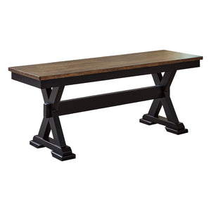 Banc de salle à manger Wildenauer en bois bicolore