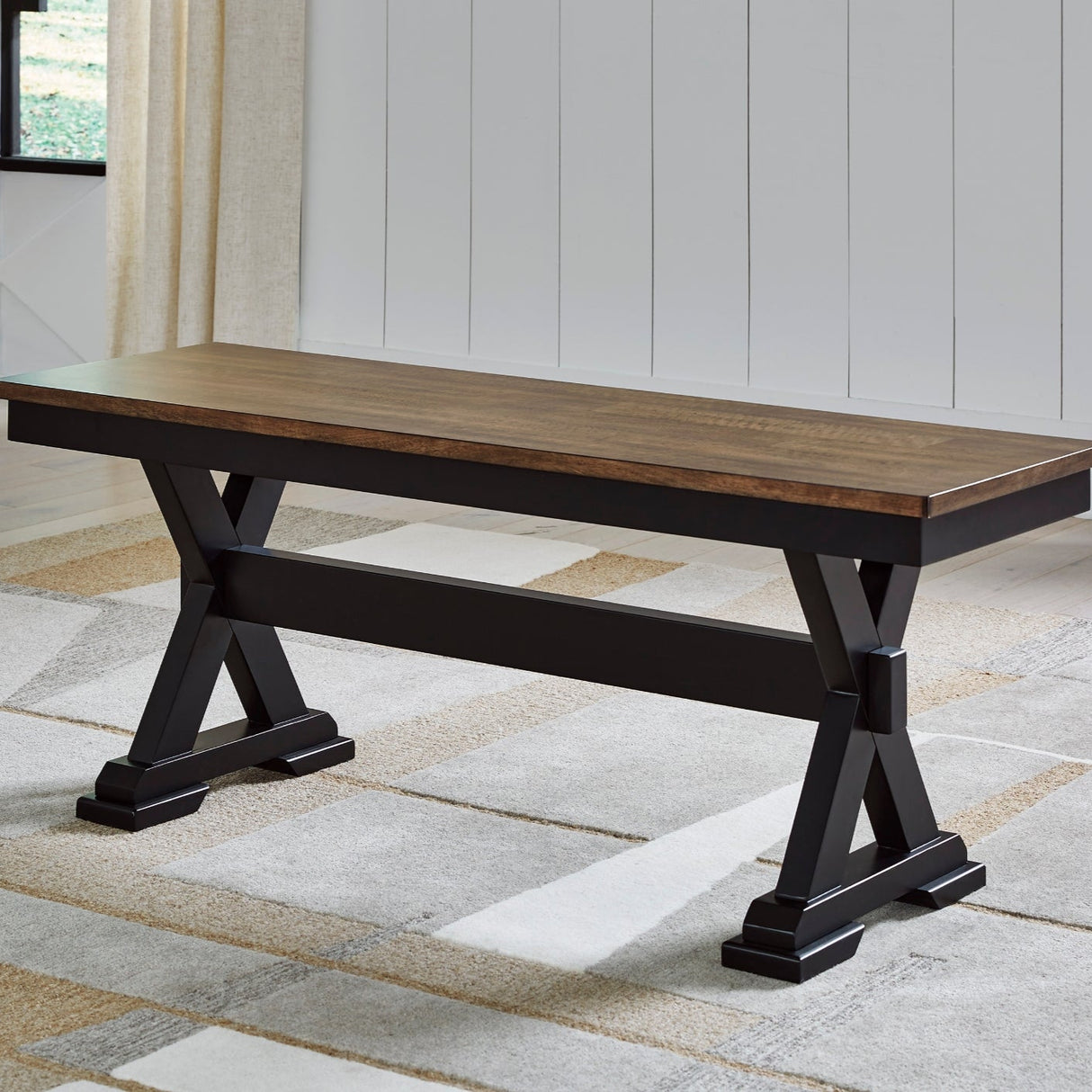 Banc de salle à manger Wildenauer en bois bicolore