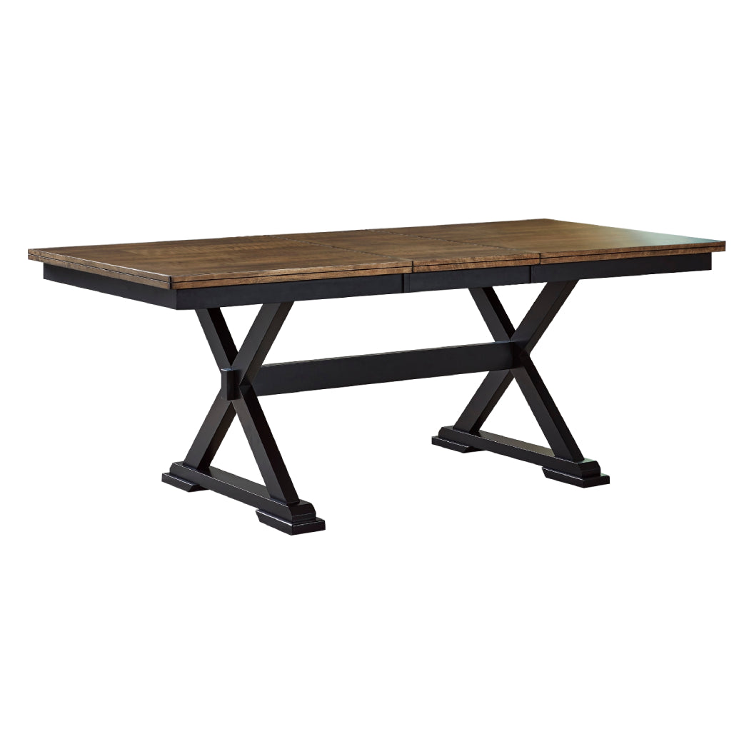 Table de salle à manger bois brune extensible - Wildernauer