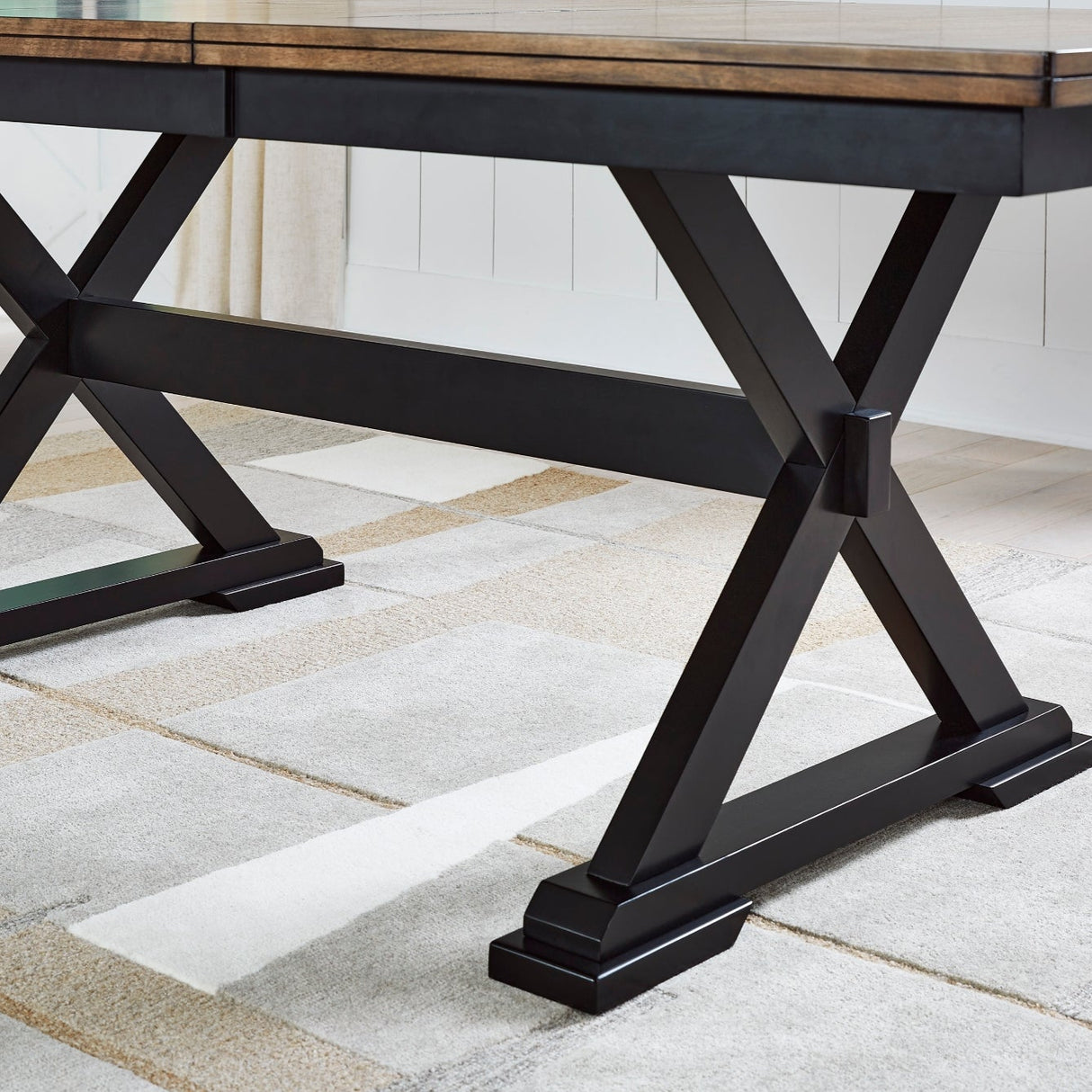 Table de salle à manger bois brune extensible - Wildernauer